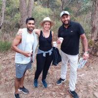 Three with cups